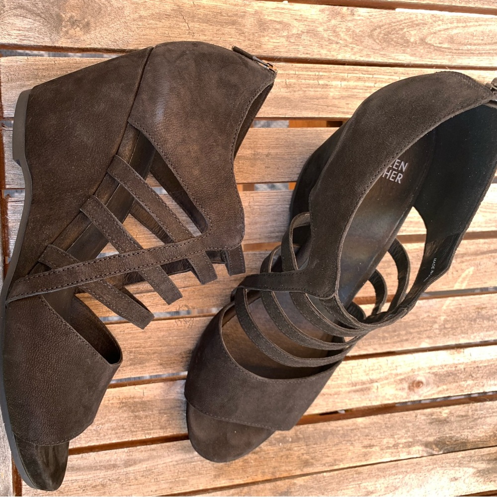 Eileen Fisher Caged Wedge sandal NWOT